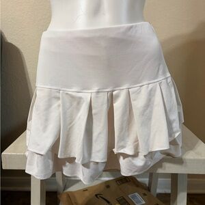 Lucky in Love Cream Tiered Ruffle Skirt